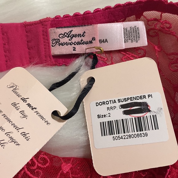 Agent Provocateur Dorotia Pink Suspender AP2 Small NWT - Picture 5 of 6